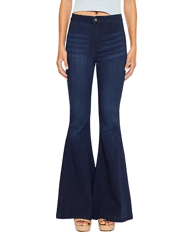 KanCan Women's Jainey High Rise Flare Jeans