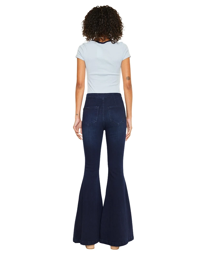 KanCan Women's Jainey High Rise Flare Jeans