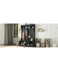 Streamdale Furniture Modern Hallway Hall Tree with Storage and Hooks
