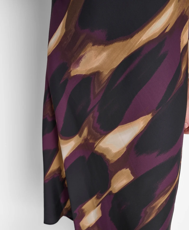 Dkny Petite Sleeveless Cowl Neck Midi Dress