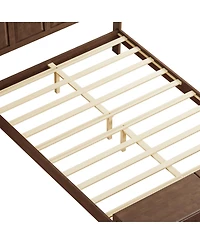 Streamdale Furniture Sleigh Bed Frame with Tall Headboard and 64" Storage Bench