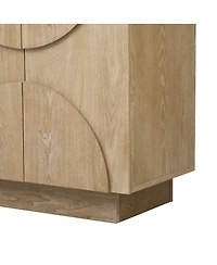 Streamdale Furniture 4-Door Wood Sideboard Cabinet with Adjustable Shelves
