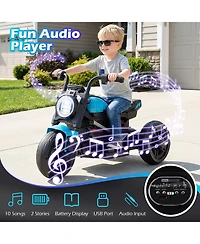 Slickblue Kids 6V Battery Powered Motorcycle with Led Headlight and Music