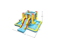 Slickblue Inflatable Bouncy Castle 7-in-1 with Slide and Tunnel