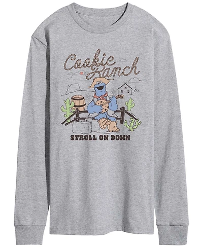 Airwaves Men's Sesame Street Cookie Ranch Long-Sleeve Graphic T-Shirt