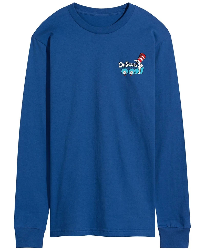 Airwaves Men's Dr. Seuss Cat The Hat Stand Out Long-Sleeve Graphic T-Shirt