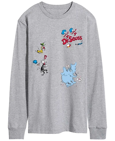 Airwaves Men's Dr. Seuss Cat The Hat & Sam I Am Horton Long-Sleeve Graphic T-Shirt