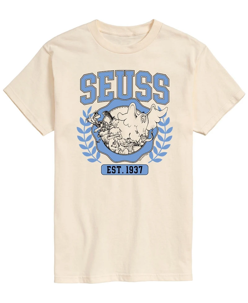 Airwaves Men's Dr. Seuss Dr Collegiate Short-Sleeve Graphic T-Shirt