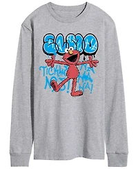 Airwaves Men's Sesame Street Streetwear Elmo Long-Sleeve Graphic T-Shirt