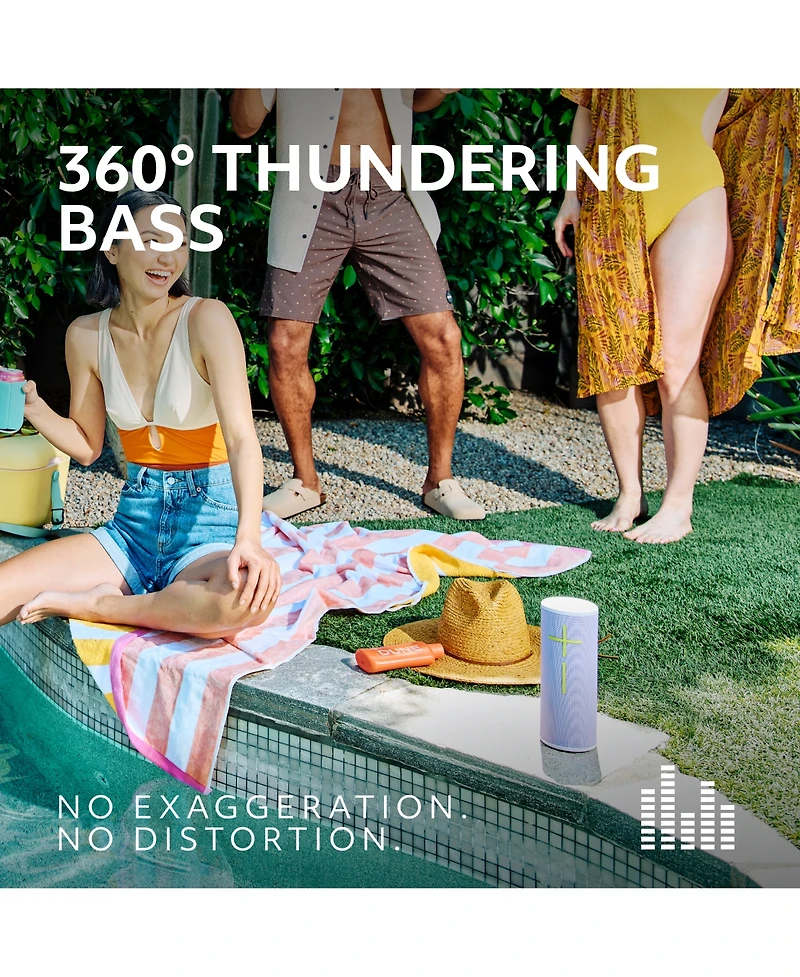 Ultimate Ears Megaboom 4: Portable Waterproof Bluetooth Speaker, 360degree(s) Sound, Thundering Bass, 20-Hour Battery, 147ft Range, Active Black