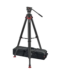 Sachtler Ace Xl 75mm Fluid Head with flowtech 75 Carbon Fiber Tripod and Mid-Level Spreader