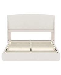 Streamdale Furniture Upholstered Wingback Platform Bed Frame