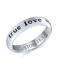 Bling Jewelry Purity Promise Ring Band True Love Waits Mantra Words .925 Sterling Silver