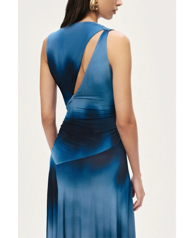 Nocturne Women's Draped Asymmetric Maxi Dress