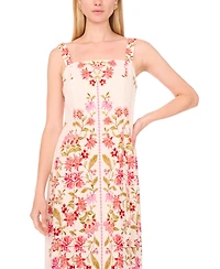 CeCe Women's Square Neck Panel Maxi Dress
