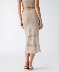 Guess Women's Olivia Shell Pointelle Sequin Skirt