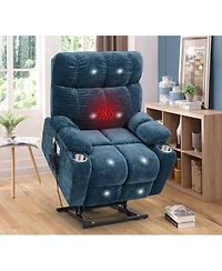 Streamdale Furniture Dual Okin Motor Power Lift Recliner with Heat and Massage