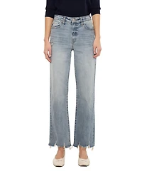 KanCan Women's High Rise Slim Wide Leg Jeans