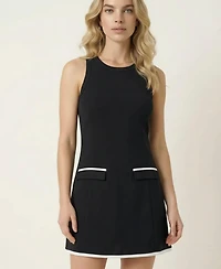Modenaire Women's Sleeveless Contrast-Trim Tailored Dress