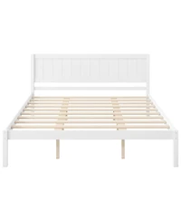 Streamdale Furniture Bed Frame with Headboard, Wood Slats