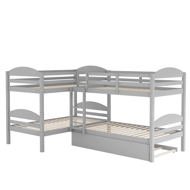 Streamdale Furniture L-Shaped Bunk bed with Trundle