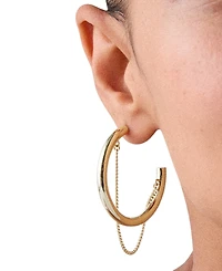 kate spade new york Gold-Tone Chain Reaction Hoop Earrings