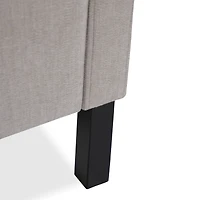 Streamdale Furniture 50" Upholstered Ottoman with 2 Bolster Pillows and Wood Legs