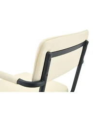 Streamdale Furniture Huggable Upholstered Dining Chairs with Leather and Metal Legs