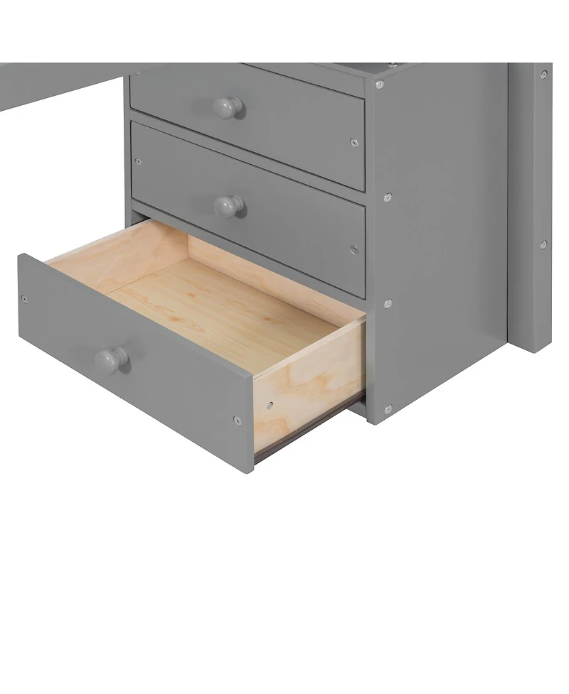 Streamdale Furniture Loft Bed with Two Chest of Drawers