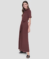 Dkny Women's Short-Sleeve Wide-Leg Jumpsuit