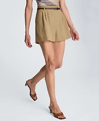 Kenneth Cole Women's High-Rise Belted Shorts