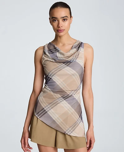 Kenneth Cole Women's Cowl Neck Asymmetric Top