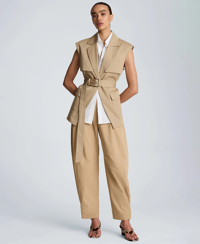 Kenneth Cole Women's Double Pleated Barrel Pants