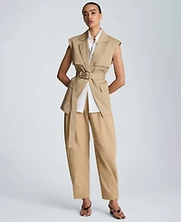 Kenneth Cole Women's Double Pleated Barrel Pants