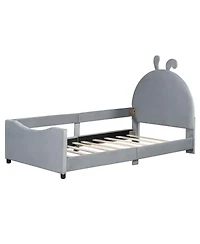 Streamdale Furniture Upholstered Daybed with Rabbit Ear Shaped Headboard