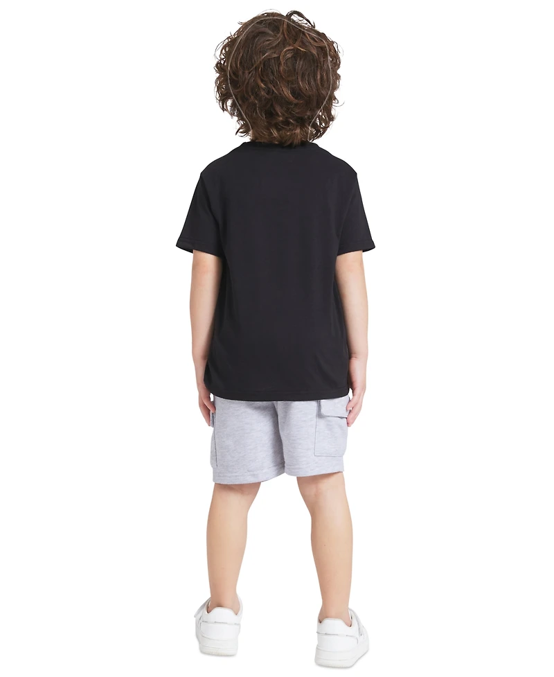 Champion Boys' 4-7 Crewneck T-Shirt and Cargo Shorts, 2-Piece Set