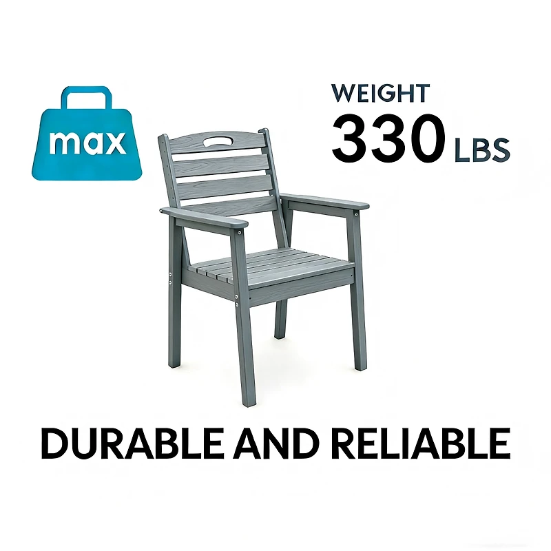 Streamdale Furniture 5-Piece Hdpe Outdoor Patio Dining Set with Umbrella Hole