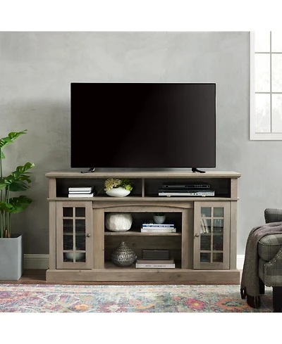 Rainsken Retro Tv Stand with Storage, for Tvs up to 65'', TV Stand for Media, with Shelf, for Living Room Bedroom