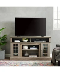 Rainsken Retro Tv Stand with Storage, for Tvs up to 65'', TV Stand for Media, with Shelf, for Living Room Bedroom