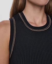 Dkny Women's Contrast Stitch Tank Top