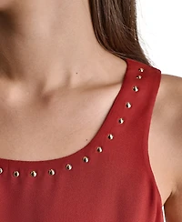 Bcbg Women's Sleeveless Studded Top