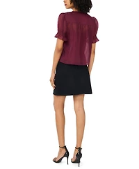 Vince Camuto Women's Pintuck Short-Sleeve Top