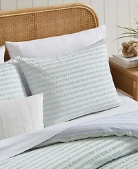 Peri Home Seersucker Stripe 3-Piece Duvet Cover Set
