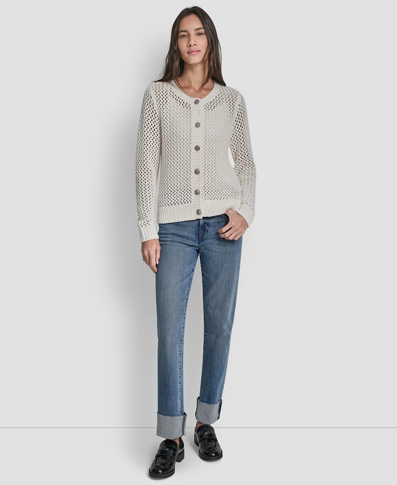 Dkny Jeans Women's Open-Knit Cardigan