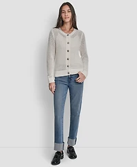 Dkny Jeans Women's Open-Knit Cardigan