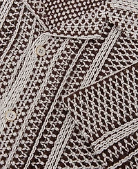 Reiss Men's Aetos Crochet Stripe Cuban-Collar Shirt