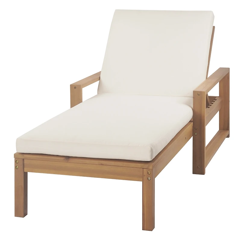 Streamdale Furniture 5-Position Outdoor Chaise Lounge with Cushion and Adjustable Backrest
