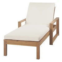 Streamdale Furniture 5-Position Outdoor Chaise Lounge with Cushion and Adjustable Backrest