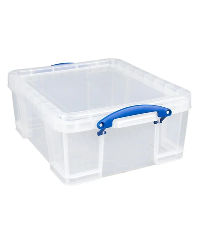 Really Useful Box 17L Plastic Storage Container w/Snap Lid & Clip Lock Handles