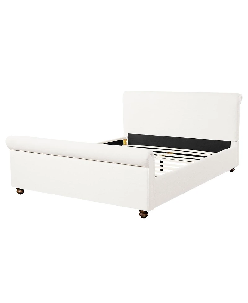 Streamdale Furniture Queen Size Upholstered Linen Bed Frame with Thick Headboard